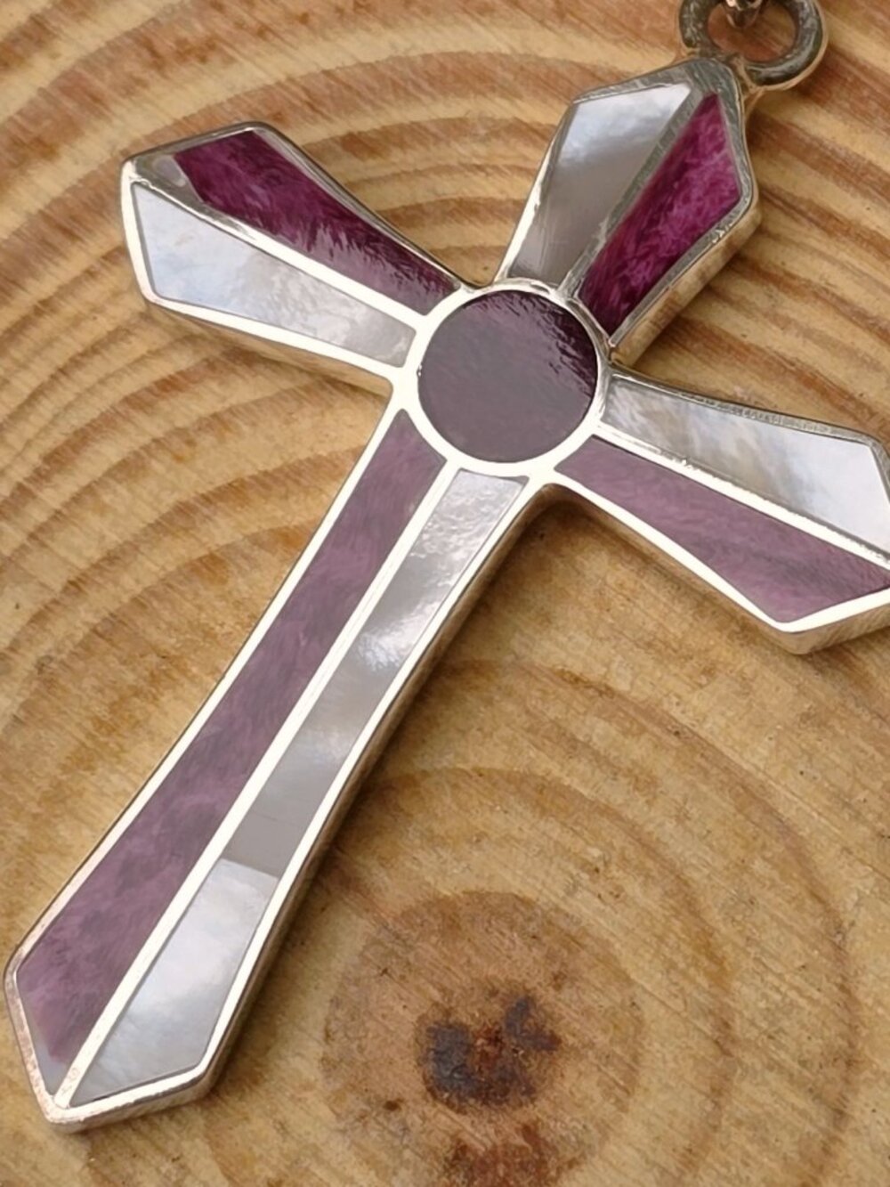 Peruvian Artistry ✦ Multi Gemstone Cross Pendant ✦ Sterling Silver 4.00ctw - Picture 2 of 12